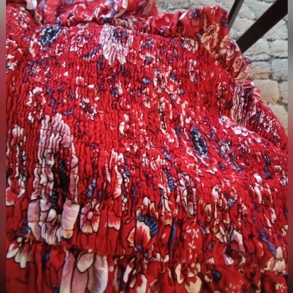 Summer Strapless L Maxi Dress Long Beach Boho Floral Off Shoulders - Picture 7 of 9